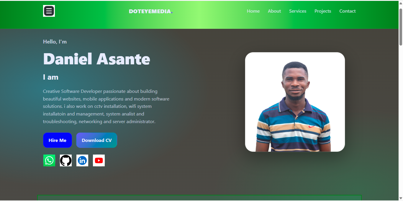 Professional portfolio website